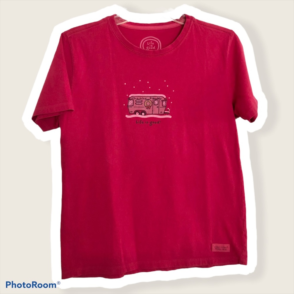 Airstream Christmas Camper • Life is Good Tshirt